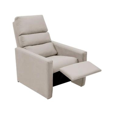 Imagem de Poltrona Do Papai Reclinável Ravena Material Sintético Couro Sintético Bege Star Confort