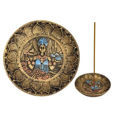 Imagem de Incensário Iemanjá prato resina candomblé umbanda quimbanda 12 cm - Ge