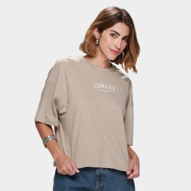 Imagem de Camiseta Colcci 1986 Feminina, Bege claro, P