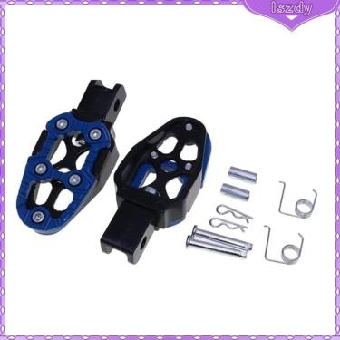 Imagem de Pedal de Apoio para Motocicleta nos Pés Azul Universal Antiderrapante Giratório 360 Gra...