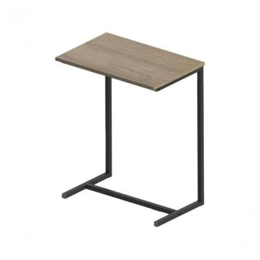 Imagem de Mesa de Apoio Industrial Retangular com Tampo em MDP Base em Madeira 55CM Preto-Mel