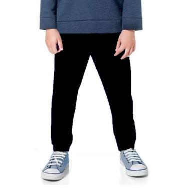 Imagem de Calça Moletom bebe Infantil flanelado 1 a 3 anos Basico Preto Inverno 