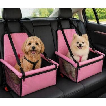 Imagem de Kit 2 Cadeirinhas de transporte Pet Carro Cachorro/Gato Com Cinto Pass
