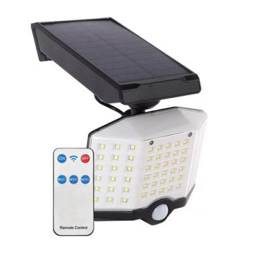 Imagem de Arandela Solar Articulada 6000K Externa Luminária Parede Sem Fio Com C