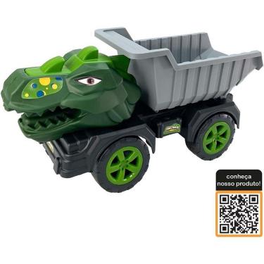 Imagem de Caminhão de Brinquedo Dino Truck Caçamba 36cm com Cabeça de Dinossauro e Rodas Livres Homeplay