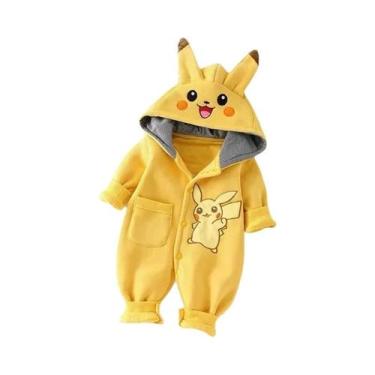 Imagem de Pijamas De Inverno Para Bebês Com Estampa De Monstros De Desenho Anima