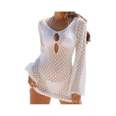 Imagem de Vestido De Praia Casual Com Decote Em V E Costas Descobertas Para Mulh