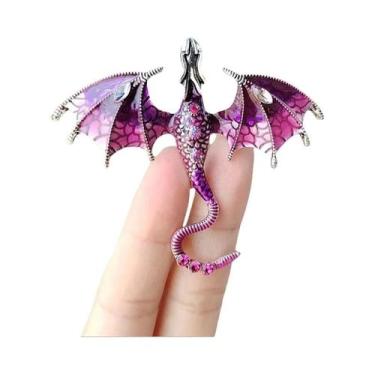 Imagem de Broche Unissex De Dragão Com Strass, Joia De Moda Para Homens E Mulher