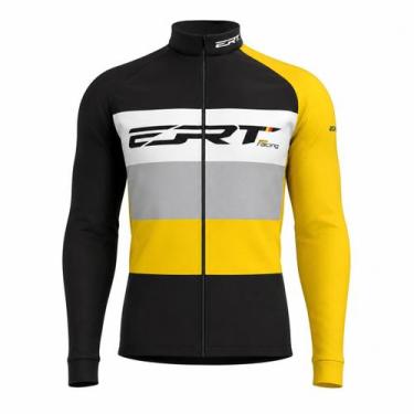 Imagem de Jaqueta ciclismo masculina térmica ERT Pro Racing Vanert, Preto, Amare
