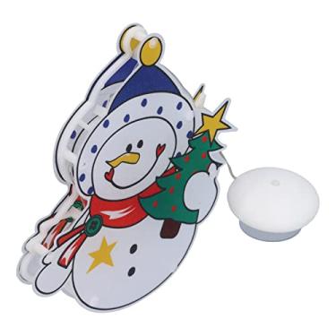 Imagem de Boneco de neve de Natal LED para janela, lâmpada LED reutilizável para copo de Natal para barra para árvore de Natal