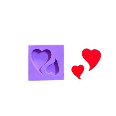 Imagem de Confeitaria dos Moldes, R118 Molde de silicone coração resina confeitaria