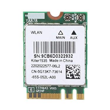 Imagem de Placa de rede sem fio para jogos, para banda dupla Killer Wireless-AC 1535 (2,4 GHz e 5 GHz) 802.11ac NGFF M.2 867Mbps Bluetooth 4.1