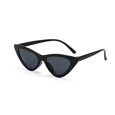 Imagem de Óculos de sol retrô preto olho de gato sexy armação pequena lado estreito moda verão moda feminina sombras moda streetwear óculos UV400,1, outros