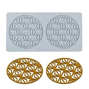 Imagem de Molde geométrico de silicone fondant molde de bolo formato geométrico moldes de doces de chocolate doces 3D moldes de silicone, decoração de bolo de açúcar, topo de cupcake, argila de polímero