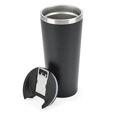 Imagem de Copo Térmico Interno Inox Grande 730ml com Abridor Preto