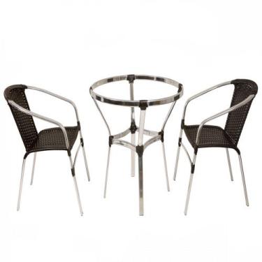 Imagem de 2 Cadeiras Floripa E 1 Mesa Ascoli De Alumínio Trama Original