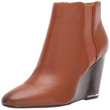 Imagem de Kenneth Cole New York Bota de cano curto feminina Merrick Wedge, Conhaque, 6