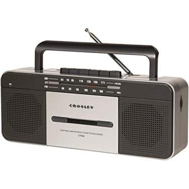Imagem de Crosley CT101A-GY leitor portátil Bluetooth com rádio AM/FM, cinza