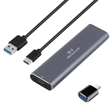 Imagem de M.2 NVME HDD Gabinete SATA para USB 3.0 SSD Case NVME M-Key/MandB-Key SATA B-Key/MandB-Key RíGido para Laptop(B)