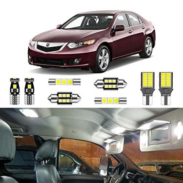 Imagem de LIGHSTA Kit de luz interior de LED branco super brilhante 16 peças para Acura TSX 2009 2010 2011 2012 2013 2014 + luzes para placa de carro e ferramenta de instalação