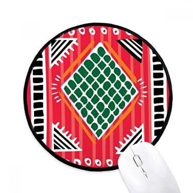 Imagem de DIYthinker Totems do México Linha Verde Vermelha Mouse Pad Civilização Antiga Desktop Tapete Redondo para Computador