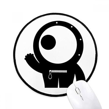 Imagem de DIYthinker Universo Alienígena Monster Cyclops Alien Mouse Pad Desktop Office Tapete Redondo para Computador