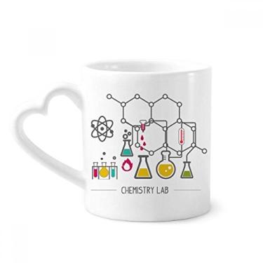 Imagem de Ferramenta de reação química Caneca de café cerâmica copo de coração de vidro