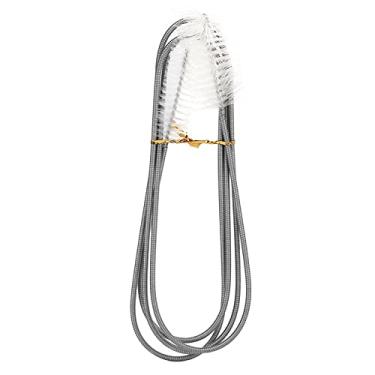 Imagem de Escova de limpeza de tubos, flexível, de dupla face, de mola longa e flexível Limpador de escova de tubos de aquário para tubos de entrada e saída de aquário