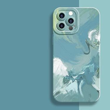 Imagem de Capa de pintura em aquarela para iPhone 11 12 13 14 Pro Max Mini XR XS X 7 8 Plus SE 2020 Arco-íris Capa de silicone tpu macia à prova de choque, 7, para iPhone 14
