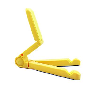 Imagem de Ficar,Suporte ajustável para tablet para celular portátil dobrável suporte para telefone tablet ABS suporte para telefone ampla compatibilidade amarelo
