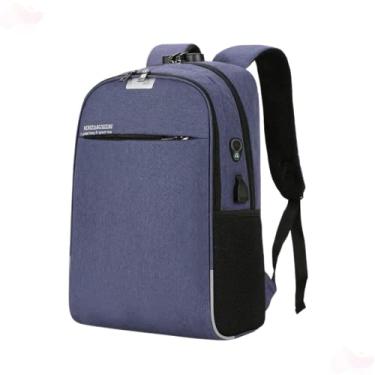 Imagem de Mochila Masculina Cadeado Anti Furto Roubo Notebook com Cabo Usb Cadeado e Senha