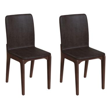 Imagem de Conjunto com 2 Cadeiras Darwin Tabaco e Café