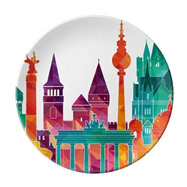 Imagem de Conjunto de Prato de Arquitetura Decorativo de Porcelana Salver Prato de Jantar da Alemanha