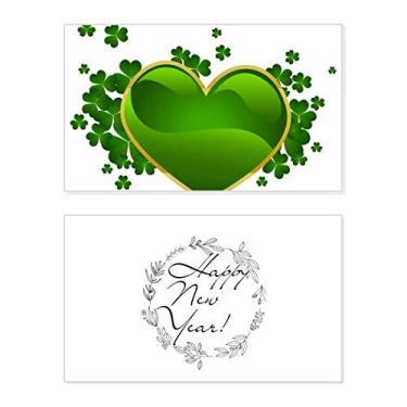 Imagem de Clover Heart Irlanda Dia de São Patrício Festival Ano Novo Cartão de felicitações Bless Message Present