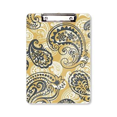 Imagem de Impressão repetição de tecido cáqui colorido arte prancheta pasta, bloco de escrita placa de apoio A4