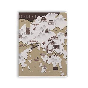 Imagem de Diário de capa macia de Hong Kong com mapa de localização da China