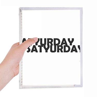 Imagem de Caderno de personagens elegantes de sábado, folhas soltas, diário recarregável, papelaria