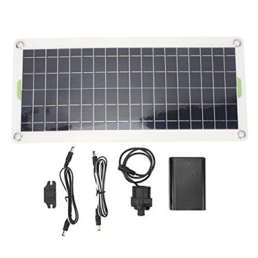 Imagem de Aramox Kit de bomba de água de painel solar, 12V 19W 4 DB de silicone monocristalino de baixo ruído, bomba geradora de fonte de água alimentada por energia solar para casa, carro, barco, jardim (50W)
