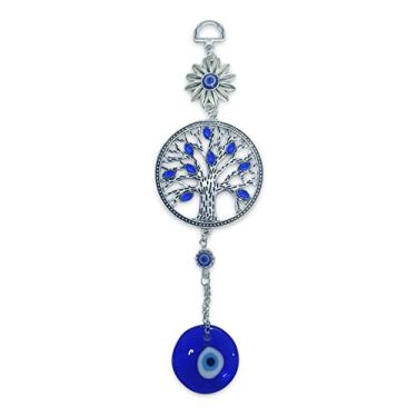 Imagem de Móbile Árvore da Vida e Olho Grego Proteção da Família 25 cm