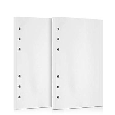 Imagem de Refil de papel A6, 320 páginas A6, folhas soltas, 6 furos, refil de caderno para fichário recarregável com 6 anéis, agenda, diário, pintura, organizador pessoal, páginas em branco