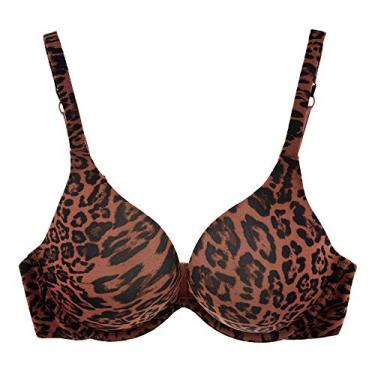 Imagem de Undies.com Sutiã push-up clássico de microfibra de malha personalizada plus size, Colux, 34DD