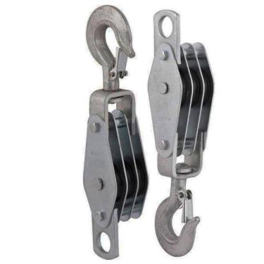 Imagem de Moitão Cadernal 1 Par de 45mm com 3 Roldanas 6145045030 VONDER