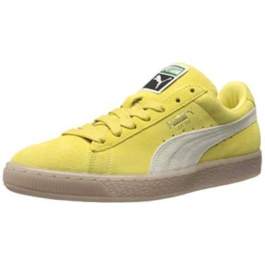 Imagem de PUMA Tênis masculino de camurça clássico coastal com cadarço, Luz do sol/branco, 12