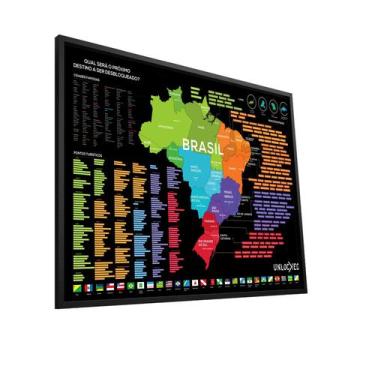 Mapa do Brasil de Raspar 94x60 cm, Unlocked, Sem moldura, Scratch off  Brazil Map, Mapa Raspadinha