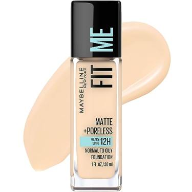 Imagem de Maybelline Fit Me Matte + Poreless Liquid Foundation Makeup, Natural Beige, 1 fl. oz. Oil-Free Foundation
