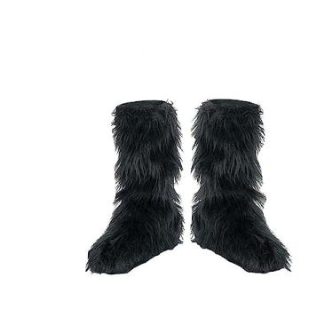 Imagem de D/Ceptions 2 Black Furry Boot Covers Costume Accessory, One Size Child