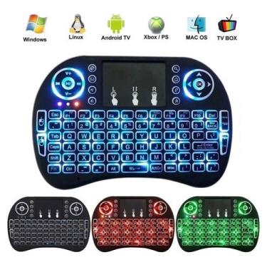 Imagem de Mini Teclado Wireless Sem Fio Keyboard Touch Usb Smart Tv Pc - Kapbom