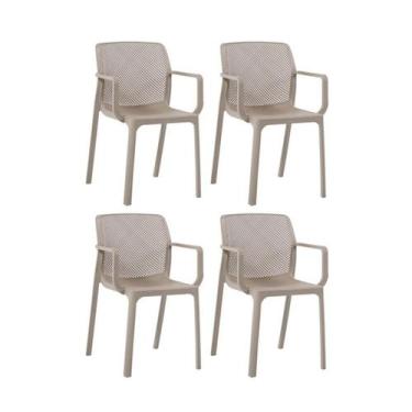 Imagem de Kit 4 Cadeiras Sardenha Fendi Polipropileno Fratini