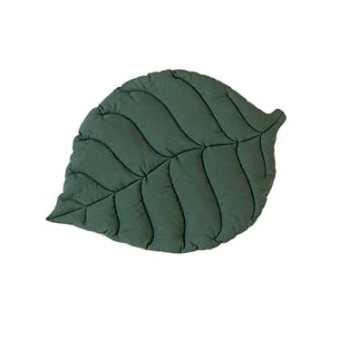 Imagem de FAKEME para Animais de Estimação Camas para Cães Wandteppich 28" X 24,4" Wandteppich Wandteppich Confortável para Cama, Folha verde