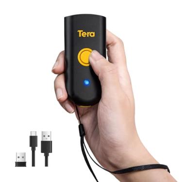 Imagem de Tera Mini scanner de código de barras 1D: scanner a laser sem fio à prova d'água de bolso 3 em 1 compatível com Bluetooth USB com fio leitor de código de barras portátil para logística, trabalho com